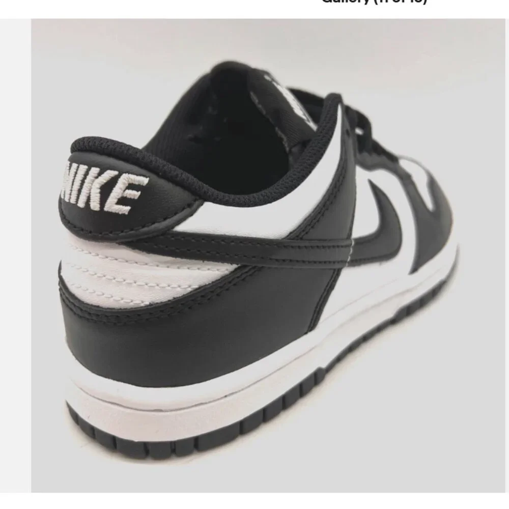 Nike Dunk Low Retro White Black Panda CW1590-100 Kids Sneakers Shoes - Picture 11 of 14
